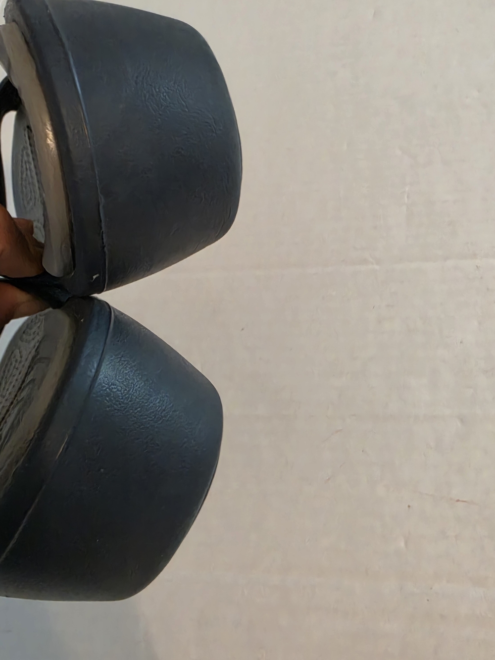 Crocs Patricia Wedge Sandals Slide On Size 9 Navy Blue - Picture 5 of 8